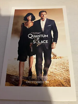 James Bond  007 Postcard   Us Poster  Quantum Of Solace • £2.49