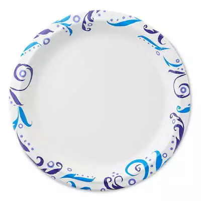 300 Count 8.5  Strong Disposable Paper Plate Soak Proof Microwave Safe Patterned • $16.18