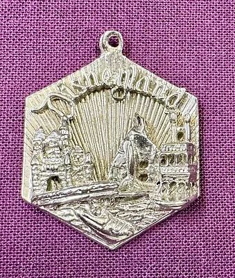 Vintage Sterling Silver 3D Disneyland Disk Charm • $95