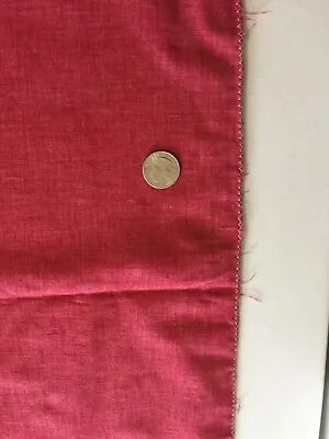 $7.99 • Buy VINTAGE Fabric Chambray Cotton Red Remnant 23  L X 40  W