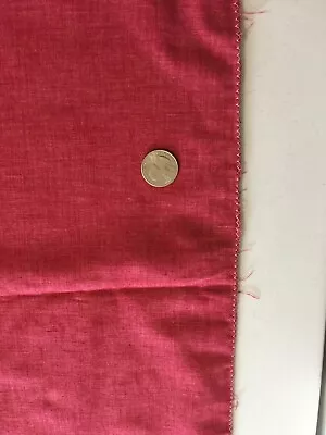 $5.75 • Buy VINTAGE Fabric Chambray Cotton Red SBTP 19  L X 44  W