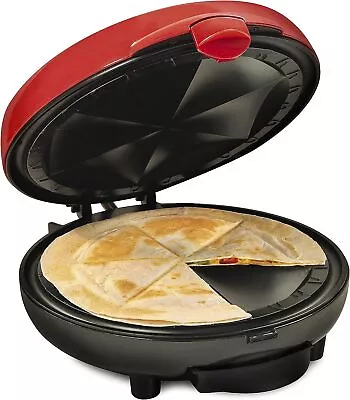 Taco Tuesday Deluxe 8-Inch 6-Wedge Electric Quesadilla Maker With Extra Stuffing • £51.14