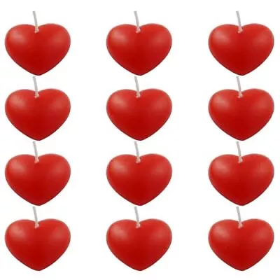 12PCS Red Love Shaped Candles Premium Red Heart Floating Candles Floating Hea... • $23.64