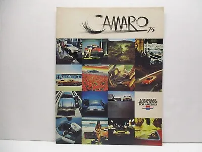 $8.99 • Buy 1975 Chevy Camaro Car Dealer Brochure Parts Gas Sign Race Vintage Engine Oil