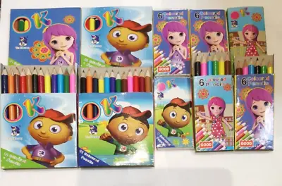 24 Small Mixed Colouring Pencils Set Colours Artist Therapy Kids Adults • £2.69