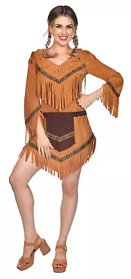 £15.99 • Buy Adult Ladies Native American Indian Princess Pocahontas Fancy Dress Costume New