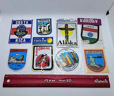 8 Vintage State Country Air Car Travel Window Decal Retro Stickers Luggage Lot • $24.99