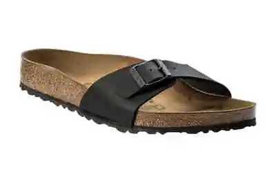 Birkenstock Women's Madrid Birko-Flor Sandal (Black) • $67.05