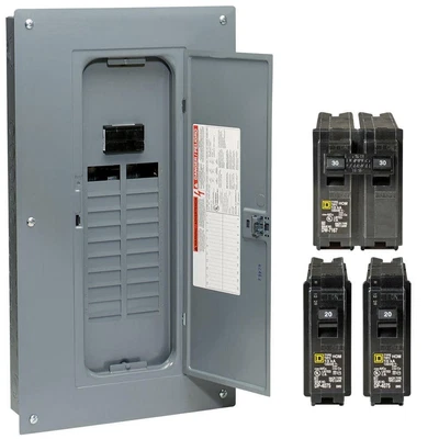 $123.86 • Buy 100 Amp 20-Space 40-Circuit Indoor Main Breaker Plug-On Neutral Load Center