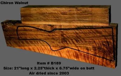 Turkish  Walnut Gun Stock Blank For Shotguns (item#b189) Chiron Walnut • £401.34