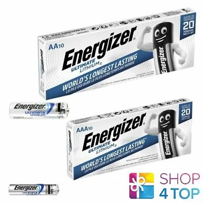 20 Energizer Ultimate Lithium Batteries 10 Aa + 10 Aaa L91 L92 1.5v Lr6 Lr03 New • $99.39