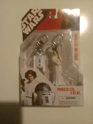 Star Wars Series One Keychains 2007 Princess Leia R2-D2 1875 Basic Fun Key Ring • $15