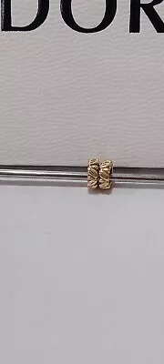 $299 • Buy Pandora 14K Yellow Gold Leaf Spacer Charm ALE 585 #750241