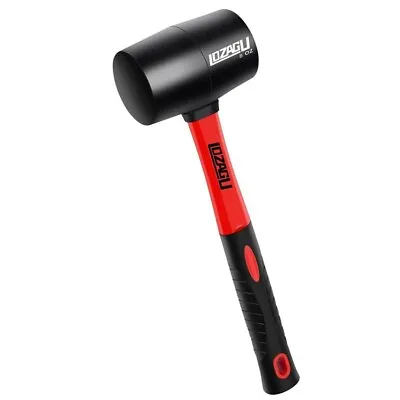 8oz Rubber Mallet Hammer Fiberglass Handle Woodworking Camping • $14.95