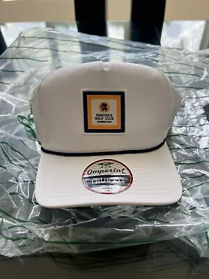 Seminole Golf Club Imperial Golf Hat True Fit White/ Navy Rope Hat Members Sign • $150