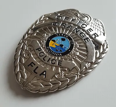 £22.79 • Buy Obsolete Historical Police Badge....USA Orange / Florida