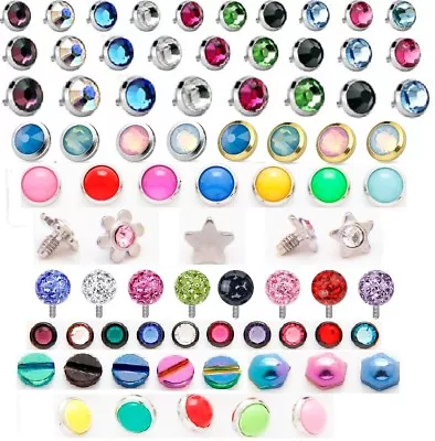 £3.39 • Buy Dermal Anchor Top - Micro Dermal Head - Skin Surface Piercing UK SELLER Large #2