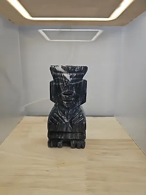 Carved Onyx Stone Aztec Mayan Tiki Sculpture 7in Tall 4lbs • $110
