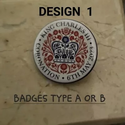£2.50 • Buy King Charles Coronation 25 Mm Pin Badge From  89p