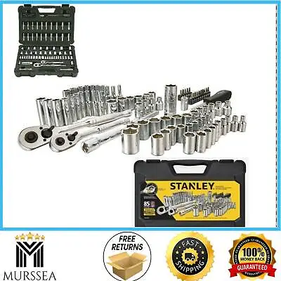 SAE Metric Mechanics Tool Set 85-Piece Ratchet & Socket Sets 1/4 In. And 3/8 In • $47.02