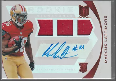 MARCUS LATTIMORE 2013 Panini Momentum 222 Rookie Triple Jersey Signature 228/399 • $9.95