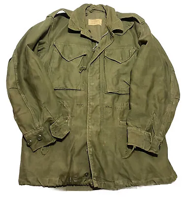 Vintage 50s M-51 Field Jacket Military US Army Coat M-1951 S OG-107 Size S W2 • $80