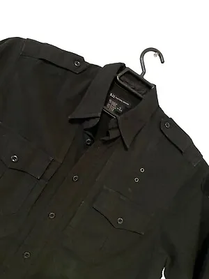 5.11 Tactical B Class Short Sleeve Uniform Shirt Black 15 - 15.5 Medium *flaw • $15.95