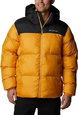 Columbia Puffect Hooded Jacket Raw Honey Shark Mens Size XL Brand New FAST SHIP! • $42.22