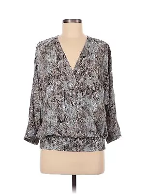Veronica M. Women Gray Long Sleeve Blouse S • $14.74