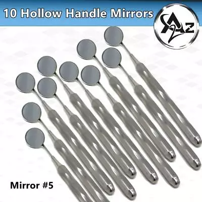 German 10 Dental Mouth Mirror #5 Unique Hollow Handle Dental Instruments Dentist • $43.99