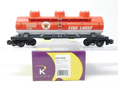 S Scale K-Line K511-015 TCX Texaco  Fire Chief  3-Dome Tank Car #2831 • $29.95