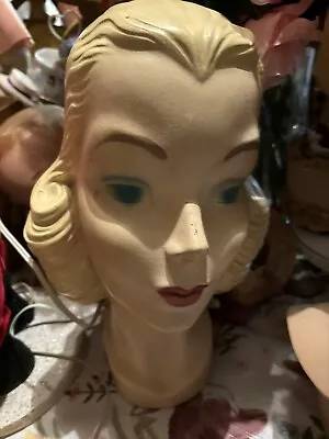 Vintage Chalk Millinery Women Mannequin Head Bust Store Display Rare • $599
