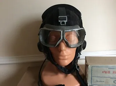 £85 • Buy Superb Condition Russian Soviet MIG FIGHTER PILOT Flight Helmet And Goggles War 