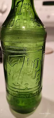 Vintage 1967 Embossed 7Up You Like It-It Likes You 10 Oz Glass Soda Bottle • $13.99