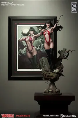 Vampirella Premium Format Exclusive Statue + Framed Art Print Sideshow NEW • $1250