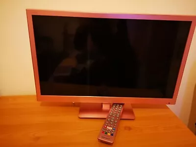 Sharp LC-24DHG6001KR 24  Smart LED TV/Dvd Combi! Pink/Rose Gold With Remote • £100