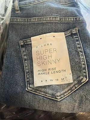 Decjuba Super High Skinny Denim Jeans  Sz 14  NWT • $49