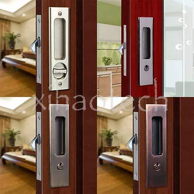 Invisible Durable Door Locks Handle With Keys For Sliding Barn Wooden Gate Door • $23.43