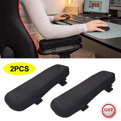 2PCS Memory Foam Armrest Cushions Support Elbow Arm Rest Cover Chair Armrest Pad • $15.74