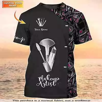 Makeup Artist Tshirt Make Up Tools Custom Shirts Makeup Pattern Shirt • $18.99