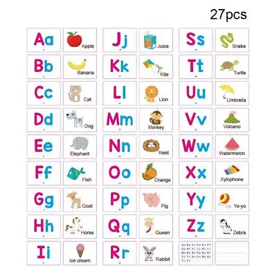 Alphabet Flash Cards A-Z Kids Toddlers Preschool Early Learning Resource NEW • £2.66