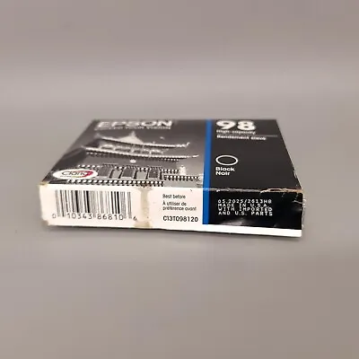 New Genuine Epson 98 HighCap Black Ink Cartridge T098120 Open Box EXP 07/2025 • $12.99