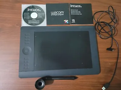 WACOM PTH-650 INTUOS 5 MEDIUM TOUCH TABLET - BLACK Tested And Working • $72.62