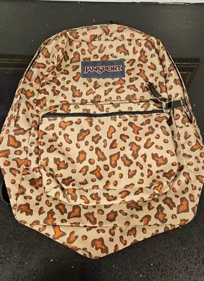 Vintage Jansport Leopard Print Backpack Book Bag New Condition • $5.50