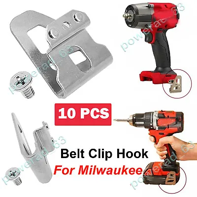 10X Replacement Belt Clip Hook For Milwaukee 18V Drill Tool Impact Driver Hammer • $20.29