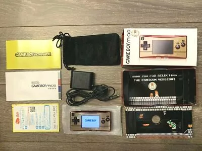 Nintendo Game Boy Micro 20th Anniversary Edition Famicom Color Boxed Charger GBM • $513.21