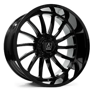 22  Axe Wheels Chronus Gloss Black 22x12 6x135  6x5.5 -44mm Lifted Truck Wheel • $500