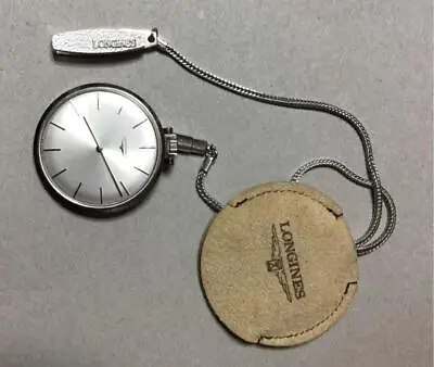 Longines Pocket Watch Good Condition Vintage Chain With Case 2209 M • £395.01