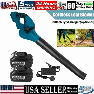 Cordless Leaf Blower For 18V Makita 2x Battery+Charger Fix Speed Electric Blower • $32.99