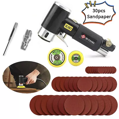 2-3 In Pneumatic Air Sander Mini Random Orbital Polishing Machine With Sandpaper • $81.37